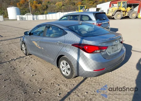 2016 Hyundai Elantra Se из США, поврежденный, VIN 5NPDH4AE4GH746671